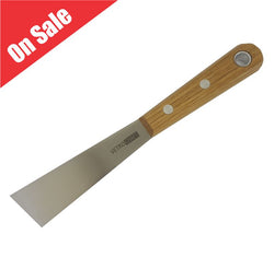 BOHLE Putty knife, Skew-Point, wood handle 38mm x 120mm