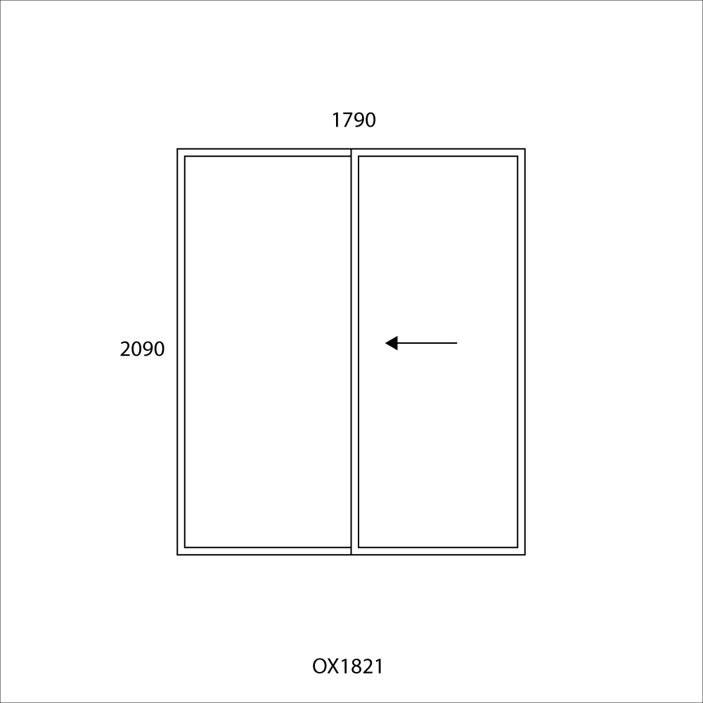 McDoor Patio Doors - 2 Panes (OX) – MStore Online
